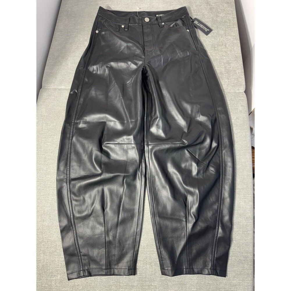 BLANKNYC Women’s Size 25 Black Faux Leather High Rise Pants NWT